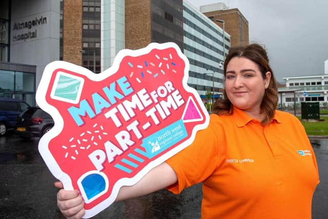Leona Quinn completed a part time course at NWRC and is now progressing to a Degree in Nursing. Picture by Martin McKeown