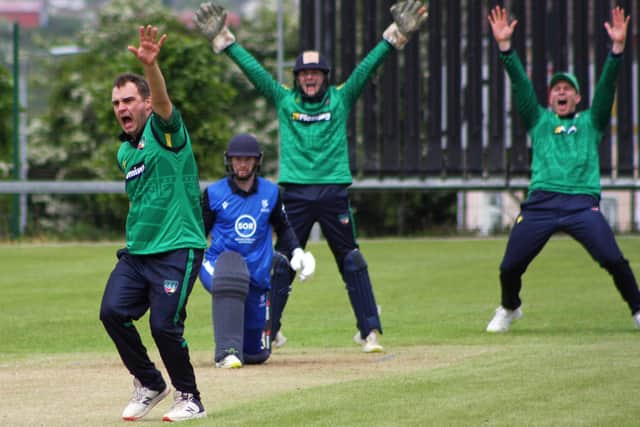 NW Warriors’ Andy McBrine feels Ireland will have a game plan in place to try and stifle England’s all out attacking approach, during next week’s test at Lord’s. Picture by Barry Chambers
