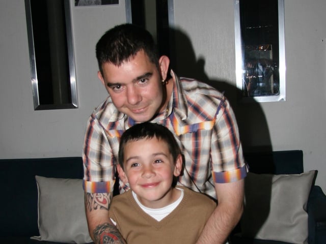 Irvine partying with his friends and family back in 2005.