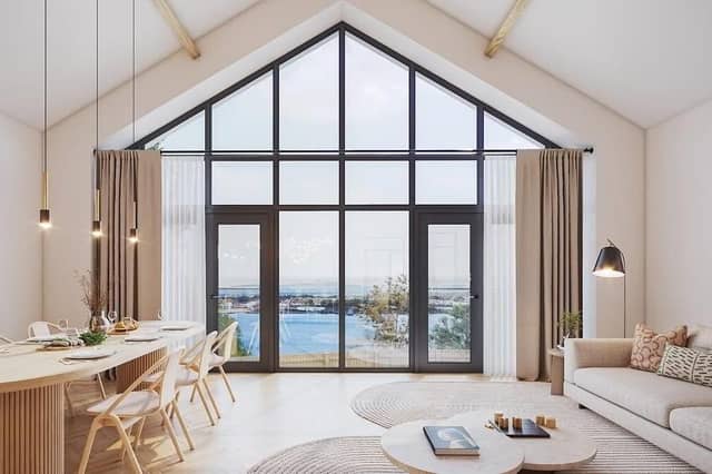 The view from The Boathouse, a four-bed detached home at Merchant's View, which is retailing for £750,000.