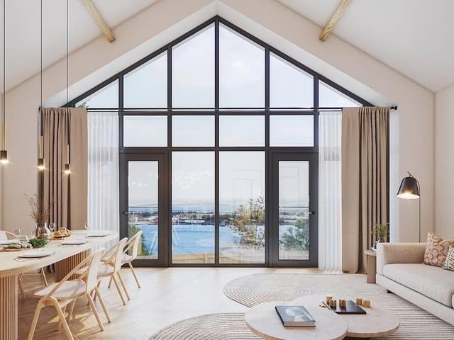 The view from The Boathouse, a four-bed detached home at Merchant's View, which is retailing for £750,000.