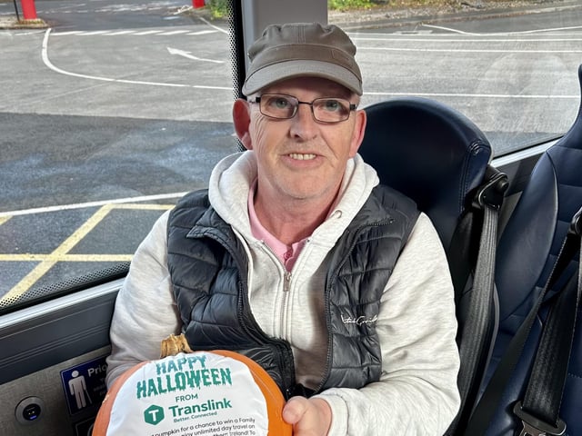 Translink Hallowe'en pumpkin surprise delights bus and rail passengers