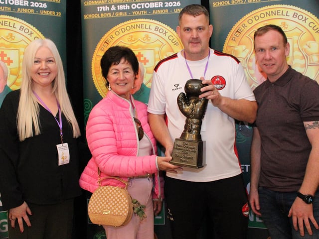 This group pictured with the Peter O’Donnell Memorial Cup