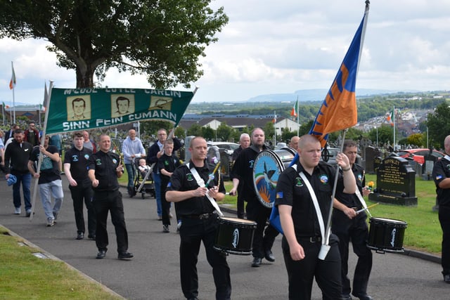 The Spirit of Freedom Republican Flute Band at the Derry Volunteers Sunday commemoration at the weekend.