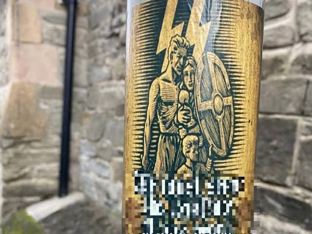 Foyle MP Colum Eastwood has strongly condemned a Neo-Nazi sticker that was posted on a lamp post in Derry.