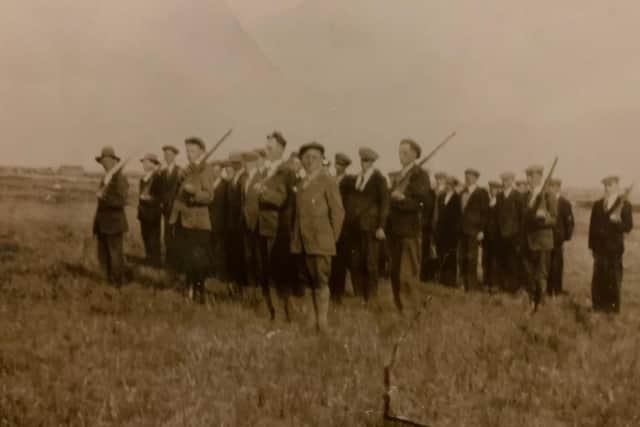 IRA Volunteers drilling during the Tan War.