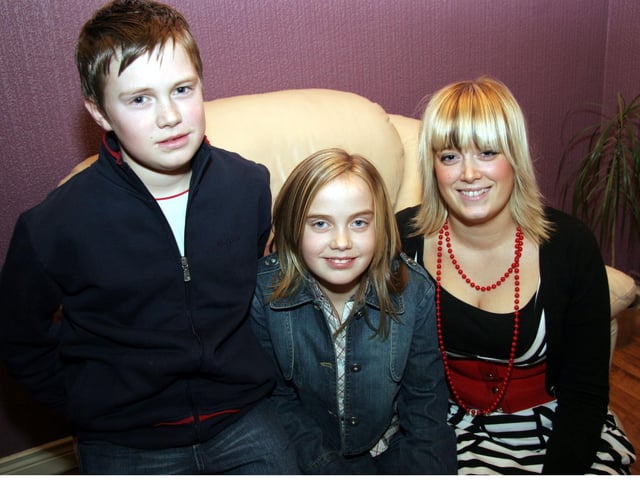 Sarah pictured with her sister shauna and brother Pete on the occasion of her Confirmation 0032JML : Parties and nights out in Derry and Donegal in February 2006.