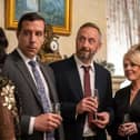 Caron, Dom and Jean attend a murder mystery night at the Hotel Sanguinet