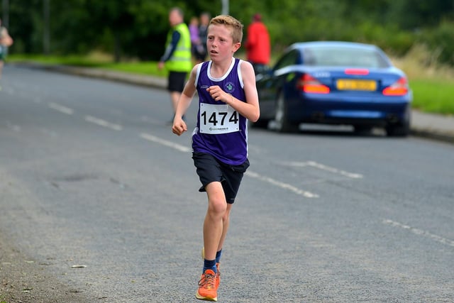 Foyle Valley’s Niall Callan competing in the Eglinton Runners charity 5K race at Campsie on Sunday morning. Photo: George Sweeney. DER2331GS - 31