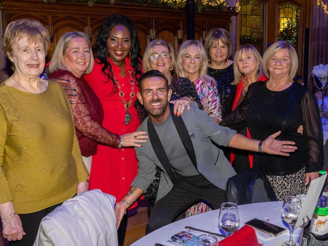 The Mayor Councillor Lilian Seenoi-Barr hosted a Christmas Community event at the Guildhall for people from across the Derry City and Strabane District Council area on Sunday. Picture Martin McKeown. 01.12.24 : Mayor's Community Christmas Party