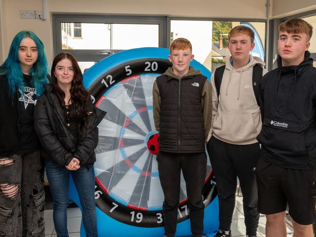 Tara Watson, Jamie Lee Doherty, Eoin Doherty, Conal kelly and Niall Peoples at NWRC's Freshers' day.  : .