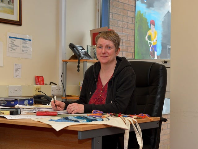 Judi Logue, Eden Place Arts Centre Coordinator.  Photo: George Sweeney.  DER2313GS – 11