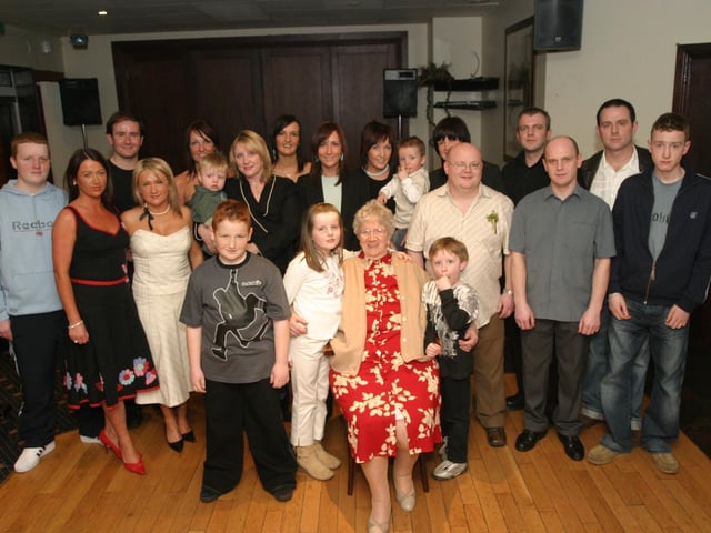 Party celebrations back in 2004: Kathleen Toland.