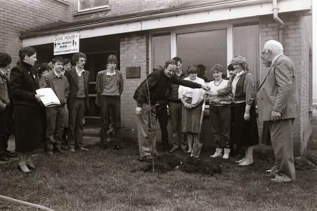 The opening of Dove House as captured by the Derry Journal back in November 1984.