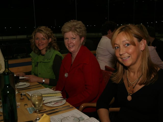 Derry and Donegal people enjoying a night at Lifford races in October 2005.
