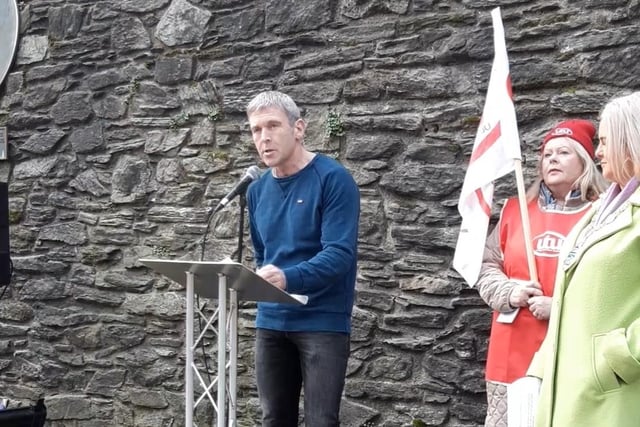 Niall McCarroll, a member of Unison, and Chair of the Derry Trades Union Council.