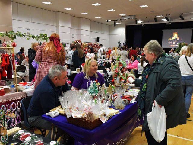 There were seventy stall holders, selling a variety of gifts, at St Marys College Christmas Craft Fair on Saturday.  Photo: George Sweeney