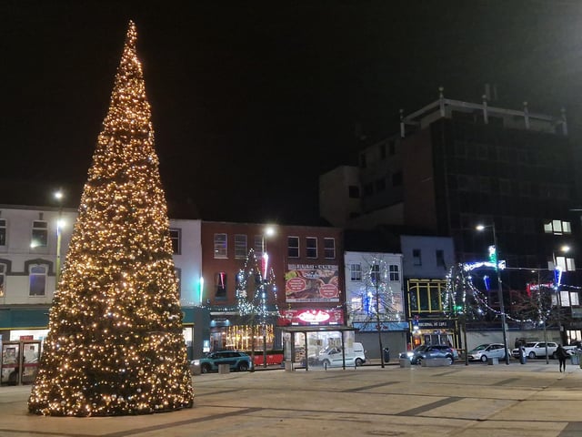 Christmas lights around Derry, bringing in the festive cheer.