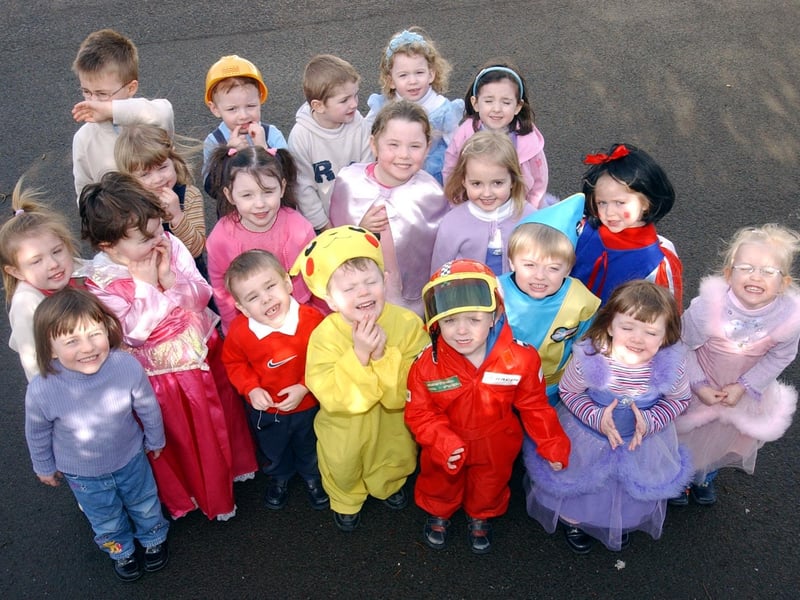 Pupils from Ballougry Nursery School who dressed up as their favourite literary characters as part of World Book Day celebrations.