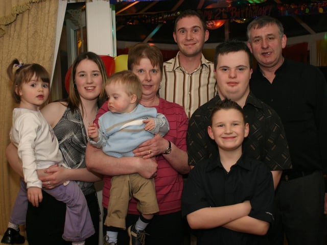 Party celebrations back in 2004: Aidan o'Kane.