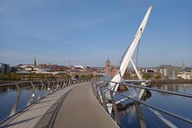 A man who headbutted and elbowed police on Derry’s Peace Bridge has been jailed