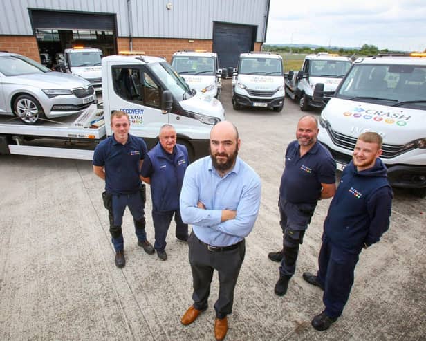 Members of the CRASH Services Hire &amp; Recovery Team, Brendan McGlade, Sammy Martin, Chris Harte, Aida