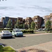 An artist's impression of the new apartments.