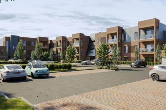 An artist's impression of the new apartments.