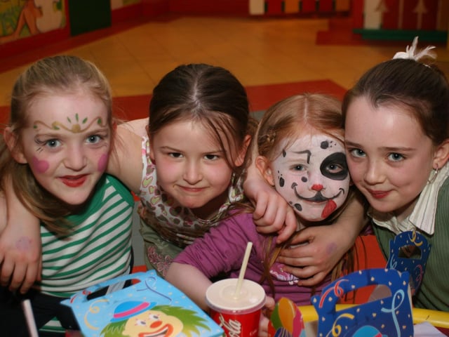 Face painting and partying for Shauna Harris' birthday.