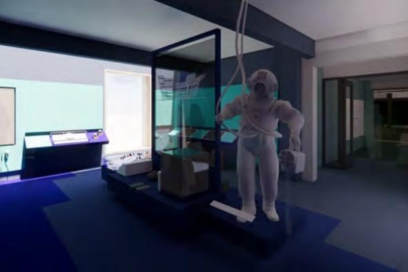Proposed visual image of gallery 5 zone 1 in the new DNA maritime museum