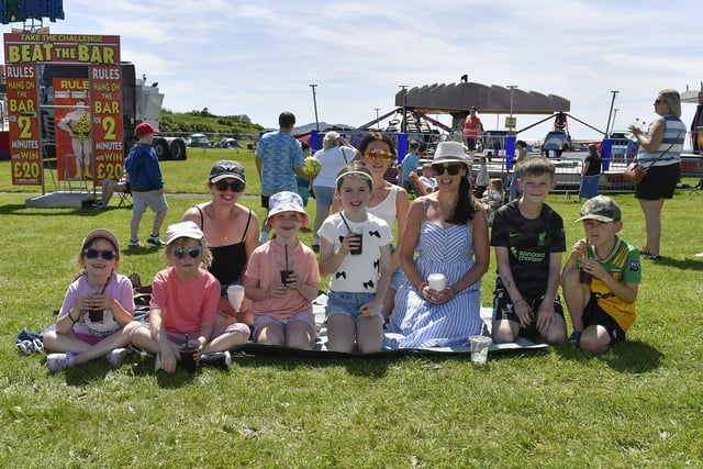 Members of the Donaghy, Hegarty and Potter families from Muff were at the Kids Fest held at the Shore Front, in association with the Buncrana Music Festival. Photo: George Sweeney