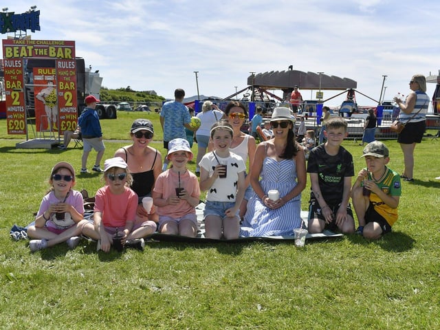 Members of the Donaghy, Hegarty and Potter families from Muff were at the Kids Fest held at the Shore Front, in association with the Buncrana Music Festival. Photo: George Sweeney