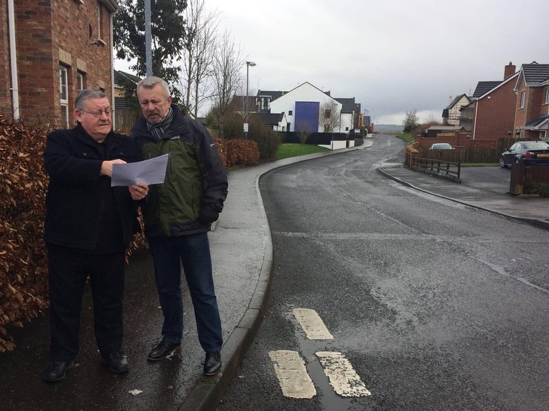 Tony Hassan pictured looking over the plans for Ballynagard.