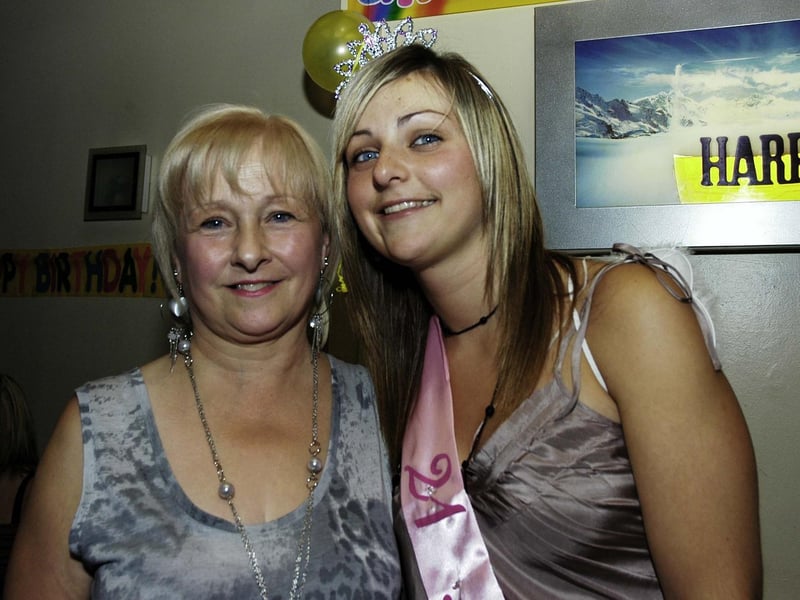 Lucinda pictured celebrating her birthday with mum Patrica. : .