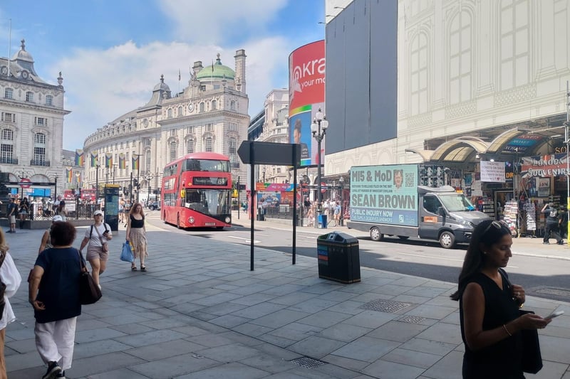 A billboard drawing attention to the Sean Brown campaign has been circulating in central London this week.