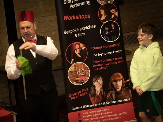 The magnificent Parky The Magician in action on Saturday. : .
