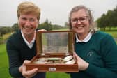 Melanie Turner and Rhonda McClelland (Roe Park) winners of the Australian Spoons All-Ireland Final at County Longford Golf Club. Photo: David Lloyd / Golffile.