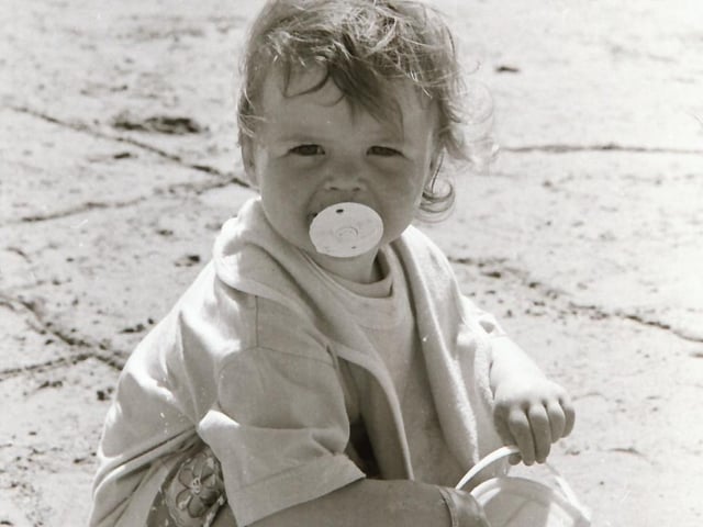 Building sand castles at Lisfannon in June 1995