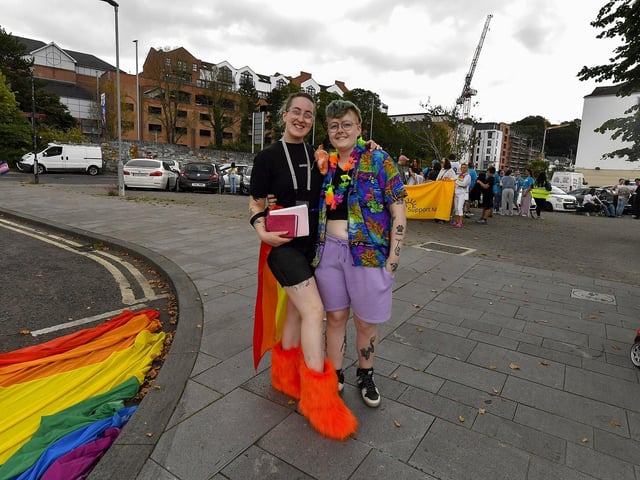 Revellers take part in the 2025 Foyle Pride Parade. Photo: George Sweeney