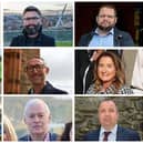 In alphabetical order, the nine candidates standing in the Ballyarnett ward. Top row left to right: Colm Cavanagh (Alliance), Damien Doherty (People Before Profit), Emmet Doyle (Aontú). Middle row left to right: Sandra Duffy (Sinn Féin), Rory Farrell (SDLP), Cartherine McDaid (SDLP). Bottom row: John McGowan (Sinn Féin), Patrick Murphy (Sinn Féin) and Brian Tierney (SDLP).