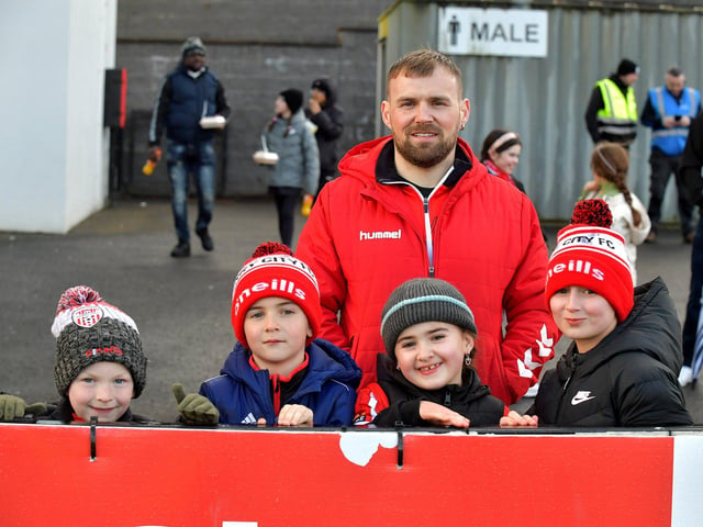 Fans at Brandywell Stadium for the Derry City v Bohemian game on Monday evening. Photo: George Sweeney. DER2315GS – 112
