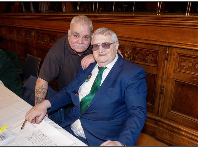 Officials pictured at the night of international boxing at Guildhall.