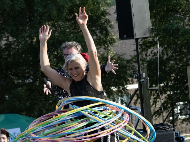 One of the ring routines performed by Tumble Circus on Tuesday evening. : .