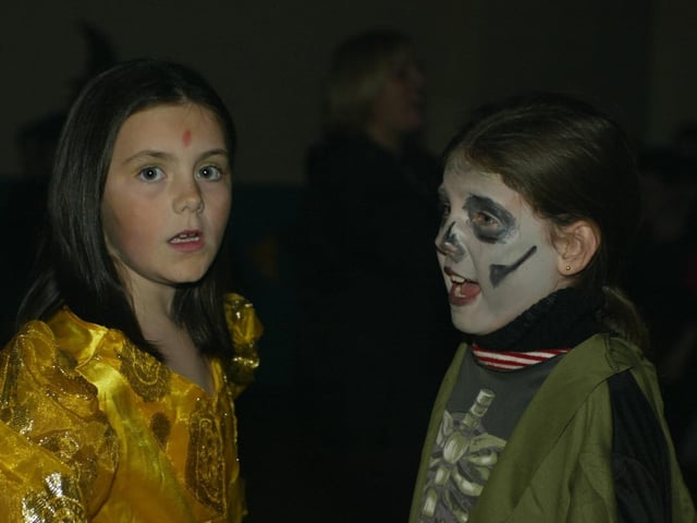 Young people boogying at a Halloween Disco in 2003