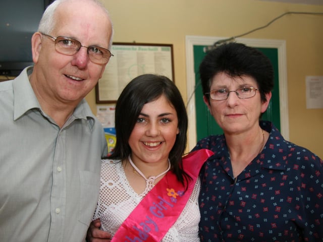 Sarah Wade with her 'birthday girl banner.'