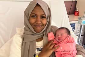 Baby girl Noor Parkhill born at Altnagelvin Hospital at 11.38am with mum Lindsay Parkhill and daughter of Zulekha Yassir from Derry.