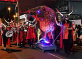The ‘Carnival of the Dead’ Halloween parade makes its way along Strand Road.  Photo: George Sweeney