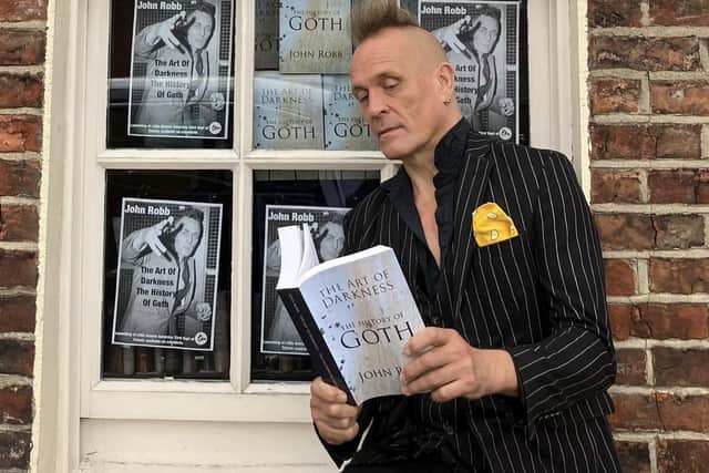 Music journalist, author and founder of The Membranes outside Little Acorns.