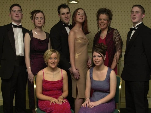Seated, from left, Aisling Morrison and Jennifer McElhinney. Standing, from left, Gerard Cunningham, Laura McCrossan, Kevin Hartop, Rhona Moran, Annemarie McElhinney and Cahir Lees. (5/12/BD38)