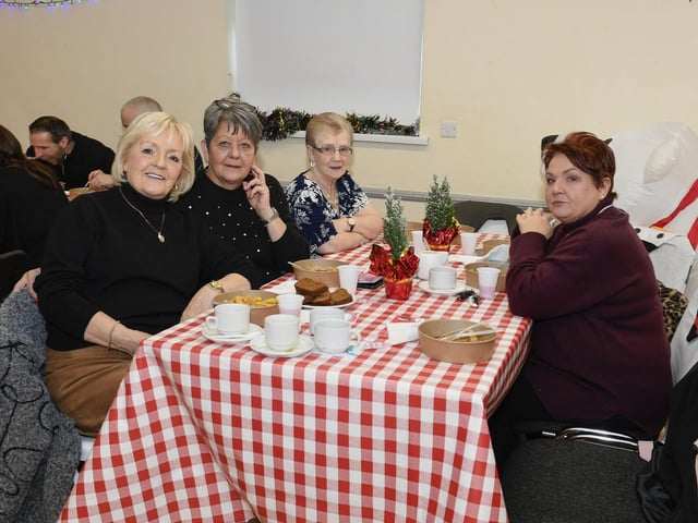 Local residents at the Ballymagroarty Hazelbank Community Partnership ‘Season of Thanks’ Christmas dinner held in the community centre. Photo: George Sweeney